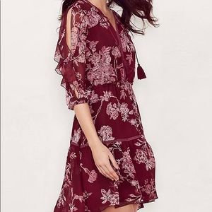 LC Lauren Conrad Floral Cold-Shoulder Fit&Flare